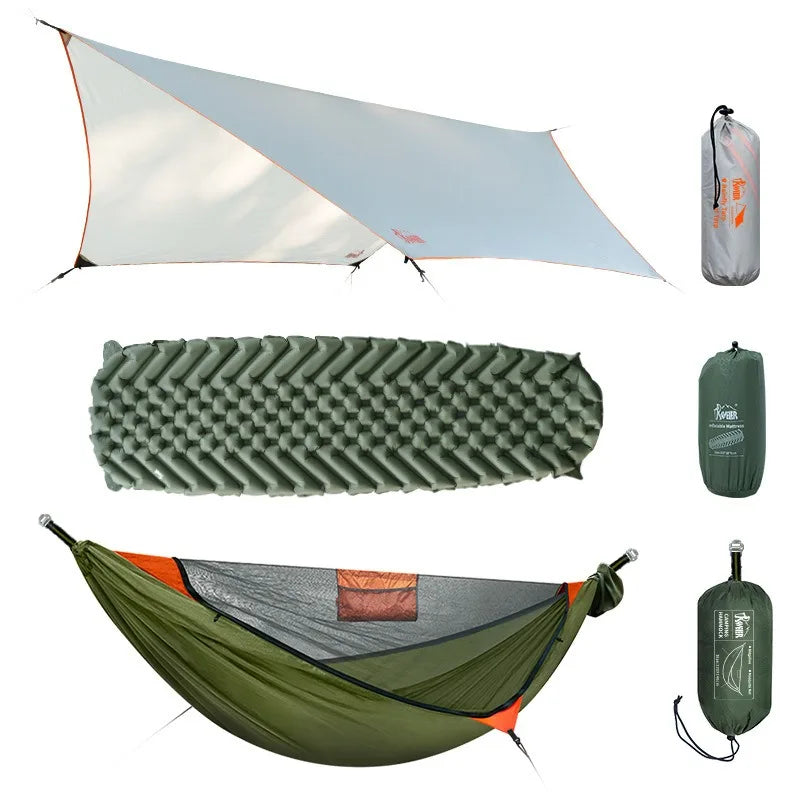 Anti-Rollover Hammock with Net & Cover