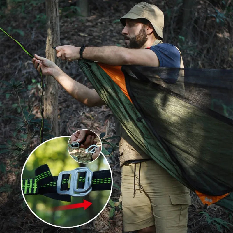 Anti-Rollover Hammock with Net & Cover
