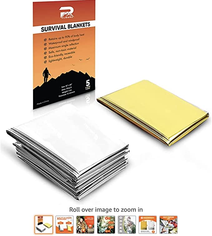 Waterproof & Windproof Rainier Rugged Survival Blankets
