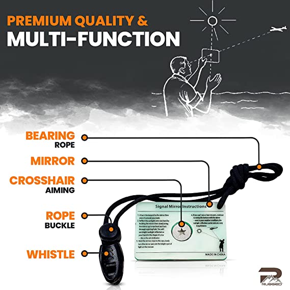 5-in-1 Glow-in-The-Dark Fire Starters Kits with Compass